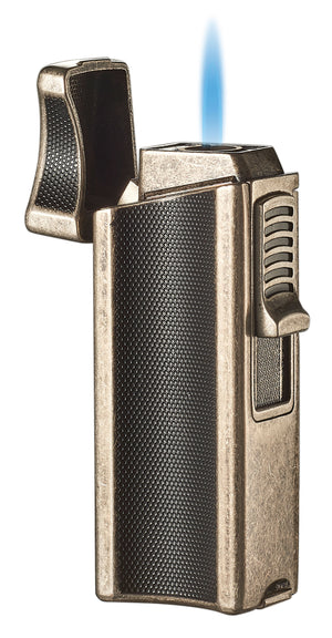 Visol Ridge Antique Single Flame Torch Lighter with Cigar Rest