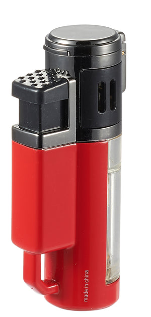 Visol Buffalo Quad Flame Lighter - Red