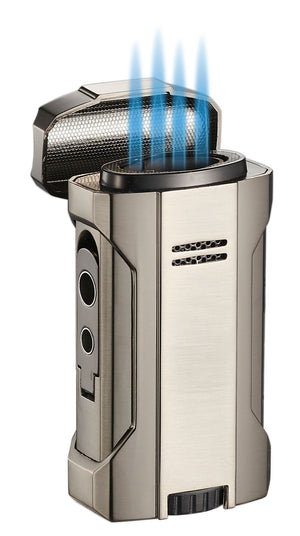 Visol Rhino 2.0 Gunmetal Quad Flame Torch Cigar Lighter