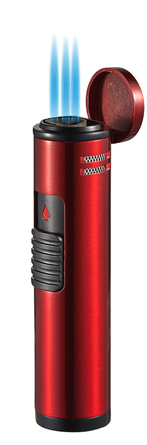 Visol Cobra Triple Flame Cigar Lighter - Red