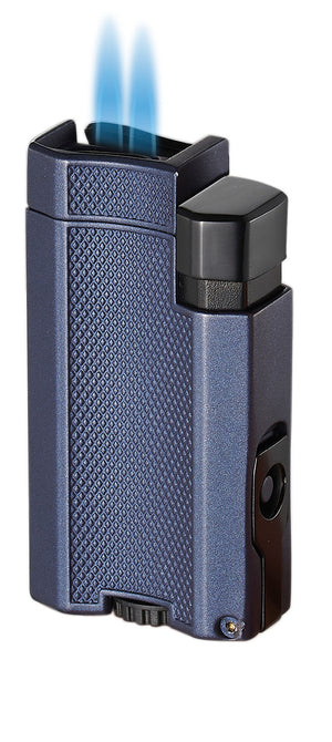 Visol Concave Double Flame Torch Lighter - Indigo Blue
