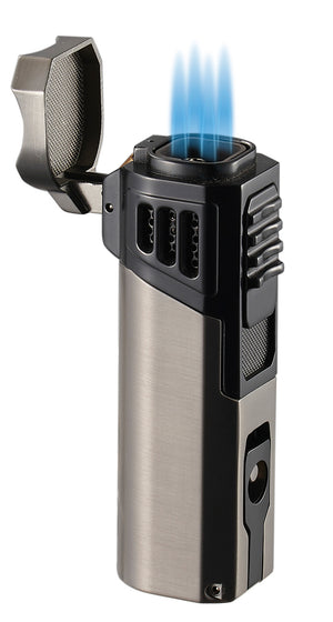 Visol Capitan Quad Flame Torch Lighter - Gunmetal