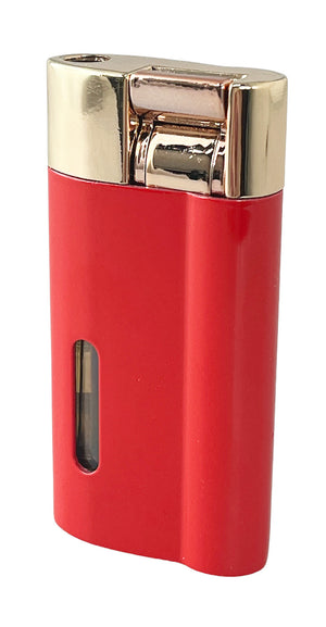 Visol Iguana Single Torch Flame Lighter - Red and Gold