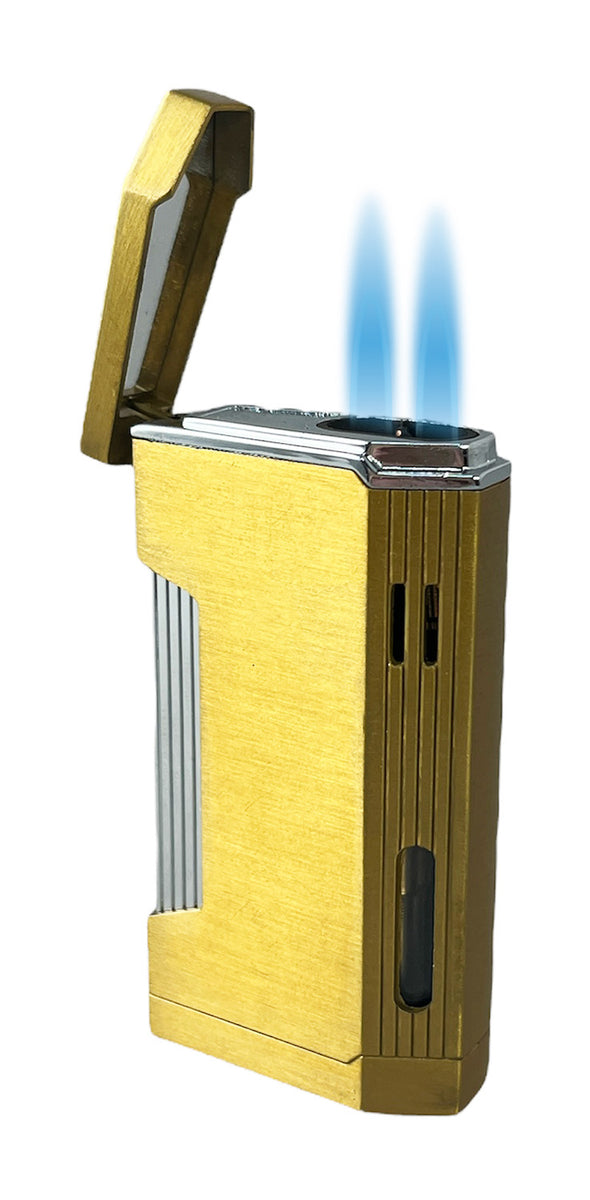 Visol Pelican Dual Torch Flame Lighter Gold Lighters Direct