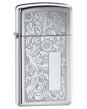 Zippo Venetian Slim Chrome Lighter