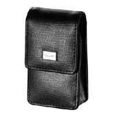 Caseti Etch Black Leather Weave Pattern Lighter Case