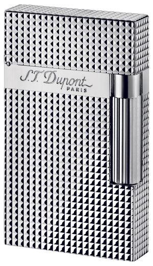 S.T. Dupont Ligne 2 Silver Diamond Head Lighter