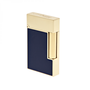 S.T. Dupont Blue Lacquer & Gold Palladium Ligne 2 Lighter