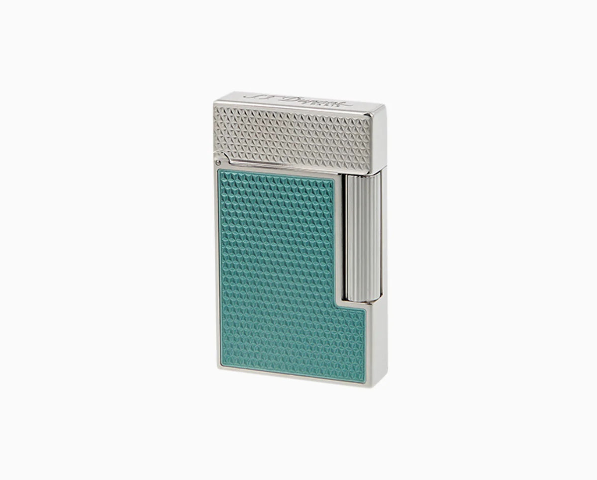 S.T. Dupont Ligne 2 Turquoise Lacquer Guilloche Lighter Lighters Direct