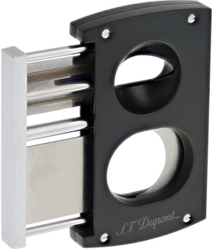S.T. Dupont Matte Black Double Blade and V-Cut Cigar Cutter