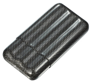 Visol Night II Silver Carbon Fiber 3 Finger Cigar Case
