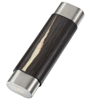 Ryland Dark Exotic Wood & Stainless Steel Cigar Case