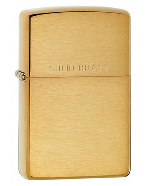 Zippo Brushed Brass Stamped Lighter