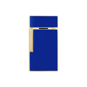 S.T. Dupont Big D Blue Lacquer and Gold Torch Lighter