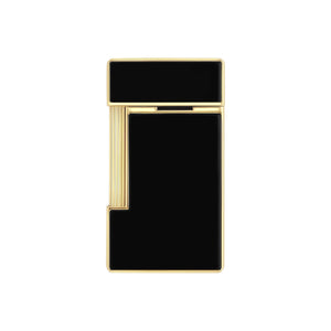 S. T. Dupont Slimmy Black Lacquer and Gold Lighter