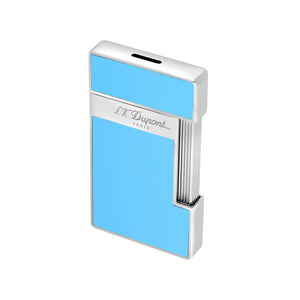 S. T. Dupont Slimmy Light Blue Lacquer and Chrome Lighter