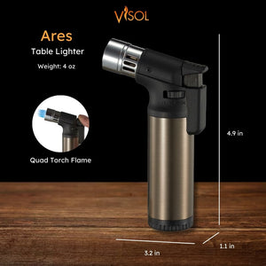 Ares Quad Torch Cigar Lighter - Gunmetal