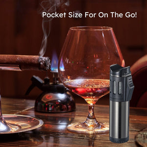 Artemis Triple Torch Cigar Lighter - Gunmetal