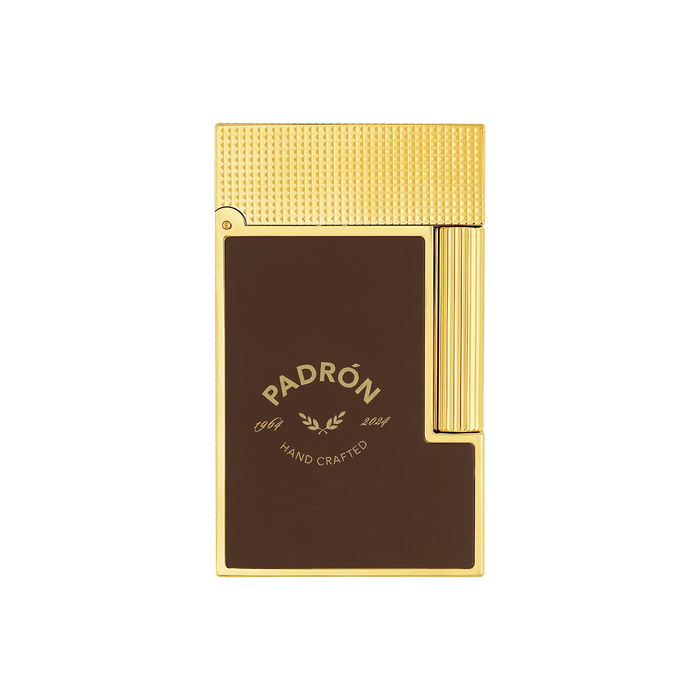 S. T. Dupont Padron Luxury Brown and Gold Lacquer Ligne 2 Lighter