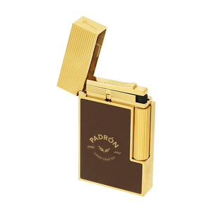 S. T. Dupont Padron Luxury Brown and Gold Lacquer Ligne 2 Lighter