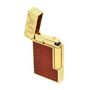 S. T. Dupont Ligne 2 Year of the Snake Red Gold Lighter