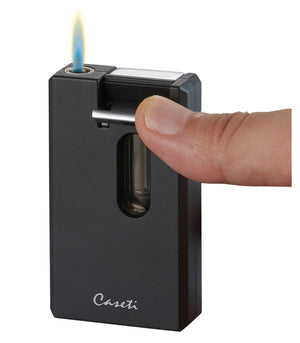 Caseti Urban Combination Flame Lighter and Wedge Cutter - Black