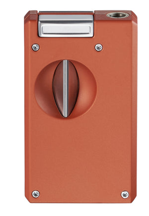 Caseti Urban Single Torch Flame Lighter and Wedge Cutter - Orange