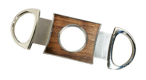 Brizard & Co Double Guillotine Series II Curly Walnut and Racing Orange Cigar Cutter