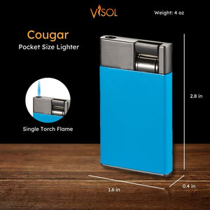 Visol Cougar Single Flame Cigar Lighter - Blue