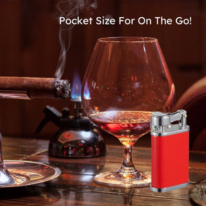 Visol Elegance Red Soft Flame Flint Lighter