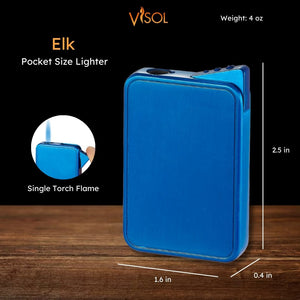 Visol Elk Single Flame Cigar Lighter - Blue