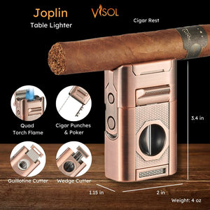 Visol Joplin Quad Torch Flame Lighter - Bronze