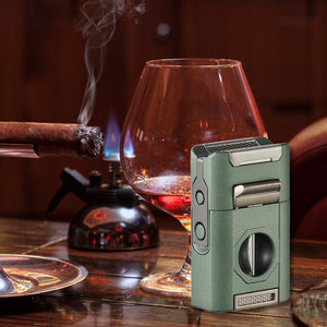 Visol Joplin Quad Torch Flame Lighter - Green