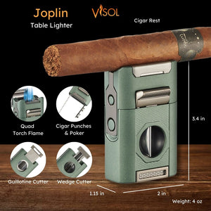 Visol Joplin Quad Torch Flame Lighter - Green