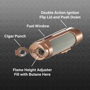 Visol Marlin Triple Flame Torch Lighter - Bronze