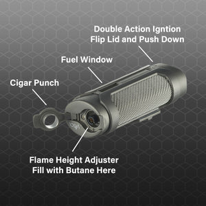 Visol Marlin Triple Flame Torch Lighter - Gunmetal