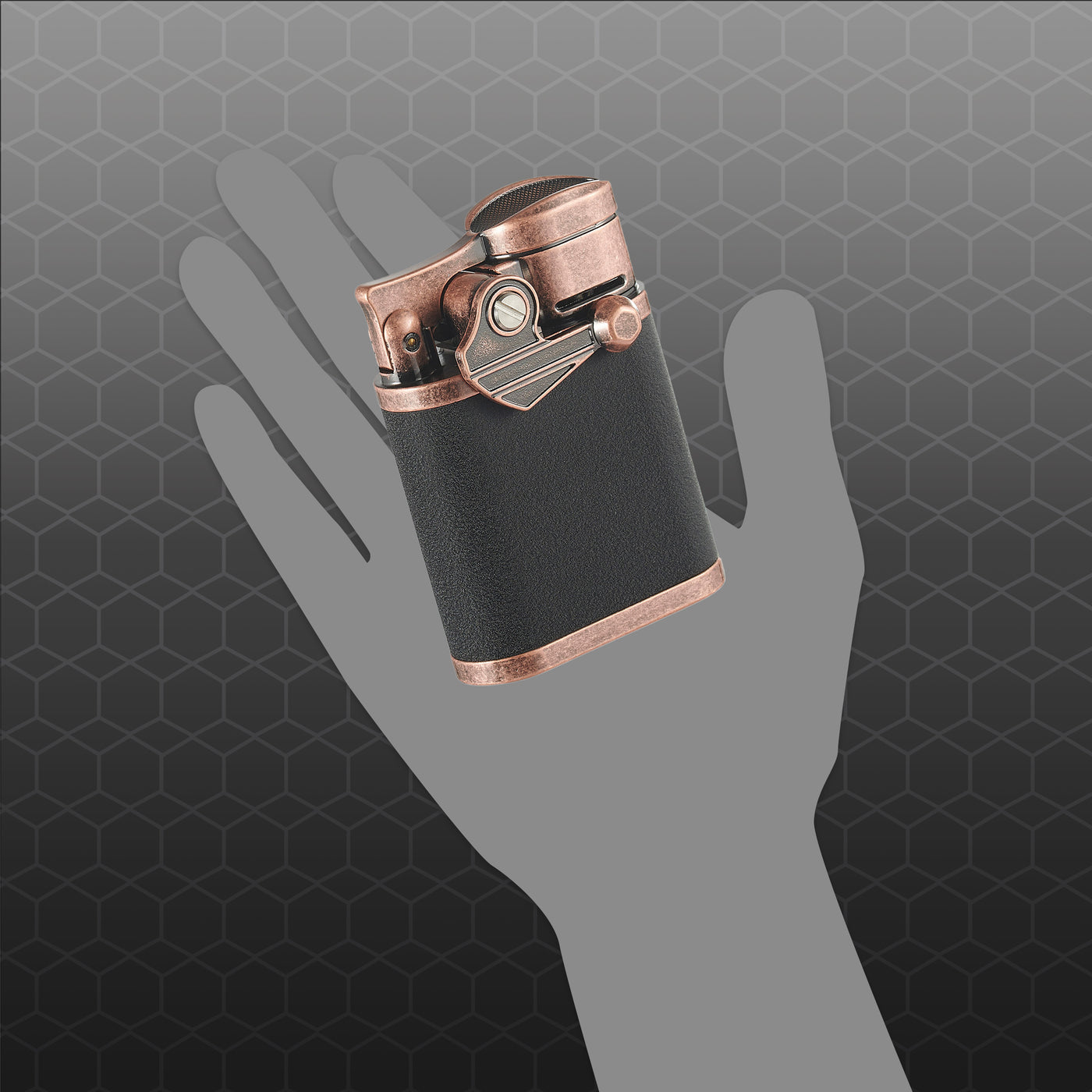 The Rival Lighter Visol Orient Copper Quad Flame Table Lighter – Lighters Direct