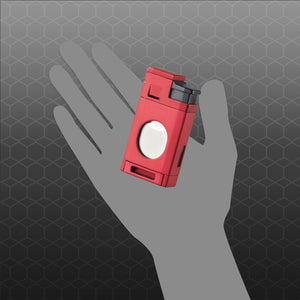 Visol LighCut Red Triple Torch Flame Lighter and Cigar Cutter