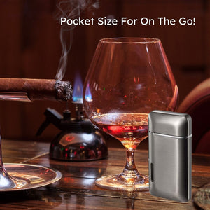 Visol Nevis Gunmetal Dual Torch Cigar Lighter