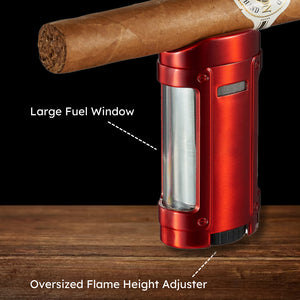 Rhino Quad Torch Cigar Lighter - Red