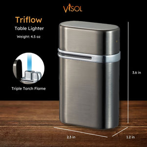 Triflow Triple Torch Cigar Lighter - Gunmetal