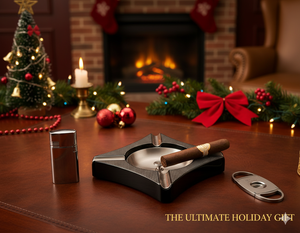 Fuego Carbon Fiber Patterned Wooden CIgar Ashtray