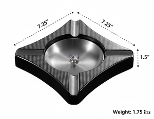Fuego Carbon Fiber Patterned Wooden CIgar Ashtray