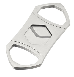 Visol Hex Double Guillotine Cigar Cutter - Silver
