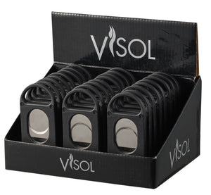Visol Retail Prepack - Chopper Double Guillotine Cigar Cutter - 24 Count