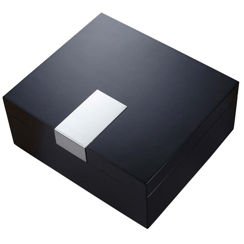 Visol Marcus Black Matte Cigar Humidor – Holds Up to 50 Cigars | Elegant, Secure & Stylish Storage for Cigar Lovers
