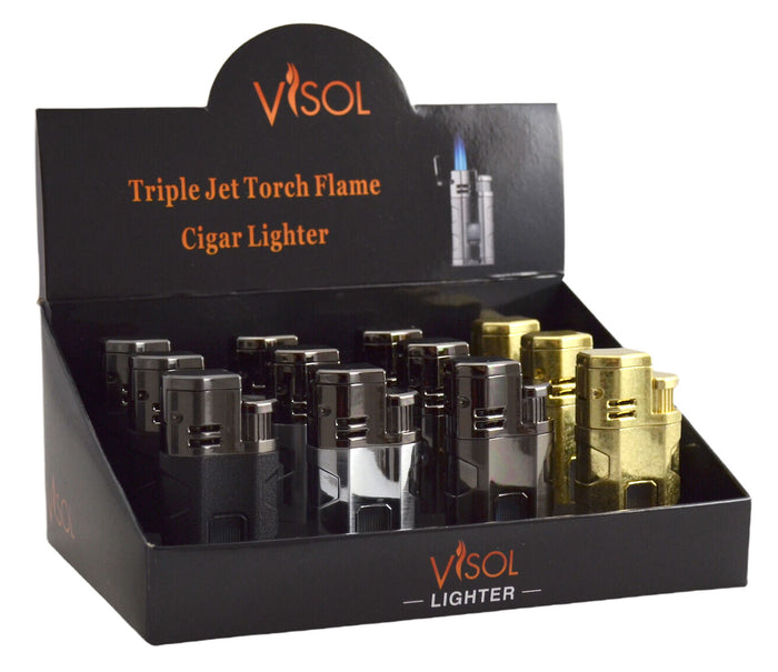 Visol Retail Package - Kauai Triple Flame Lighter 12 Count