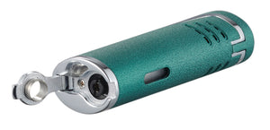 Visol Cradle Double Jet Torch Flame Lighter with Cigar Punch - Green