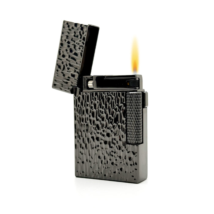 Visol Hubbard Hammered Soft Flame and Torch Flame Flint Lighter - Gunmetal