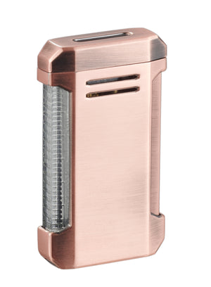 Visol Vinson Flat Torch Flame Lighter with Cigar Punch - Bronze